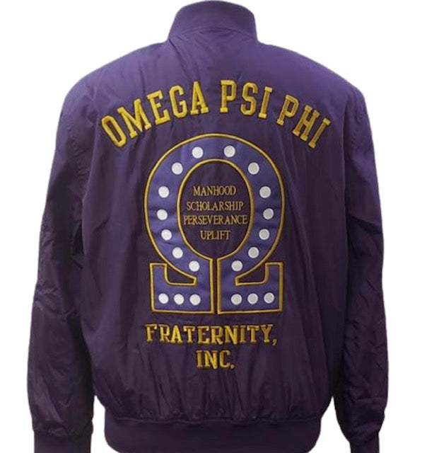 Omega Psi Phi Baseball Jacket Custom Fraternity Purple